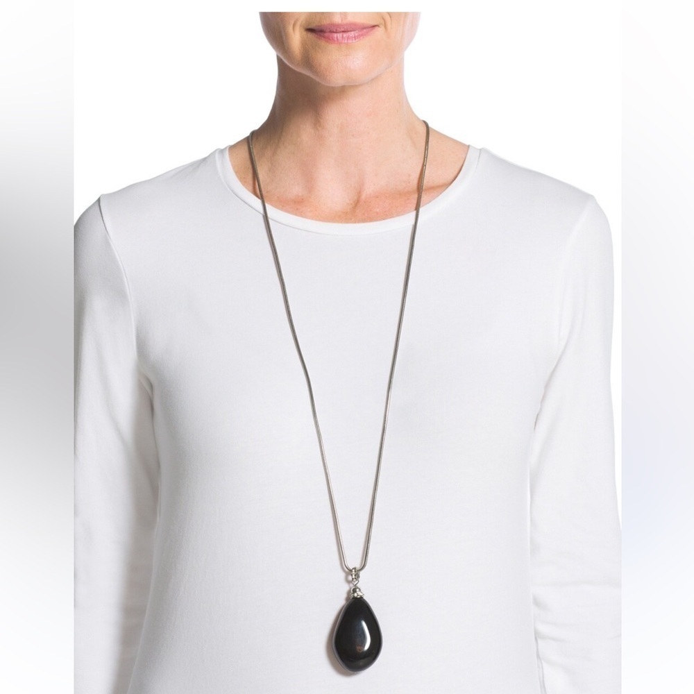 Chicos Charna Teardrop Pendant Necklace